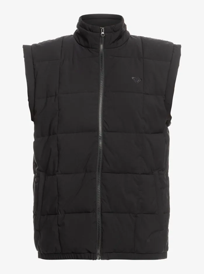 Roxy Jackets Waves Of Warmth Quilted Vest Anthracite 8211 Womens