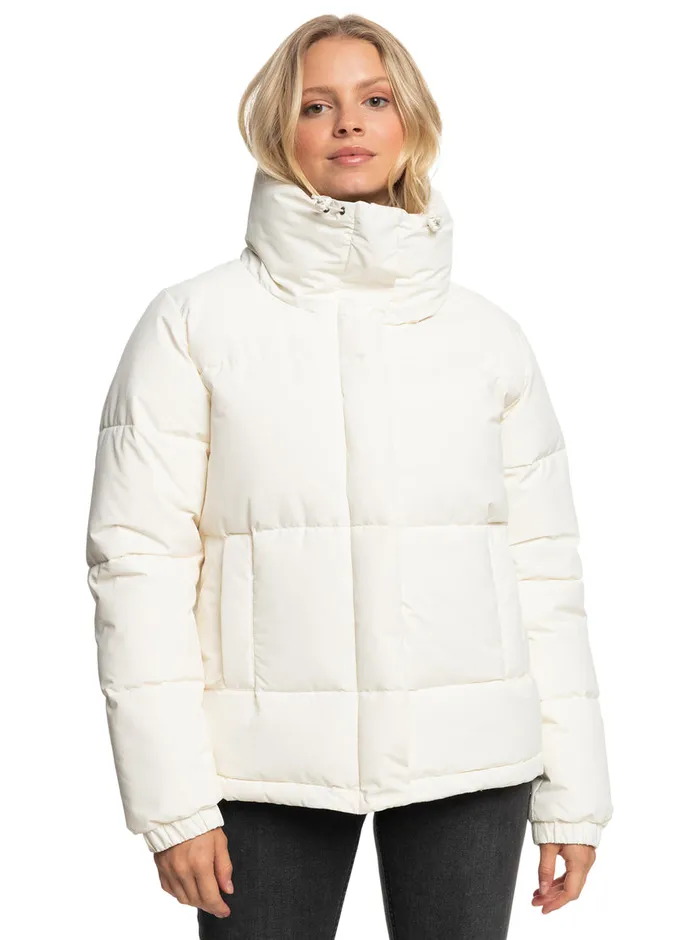 Roxy Jackets Winter Rebel Winter Bomber Jacket Egret 8211 Womens