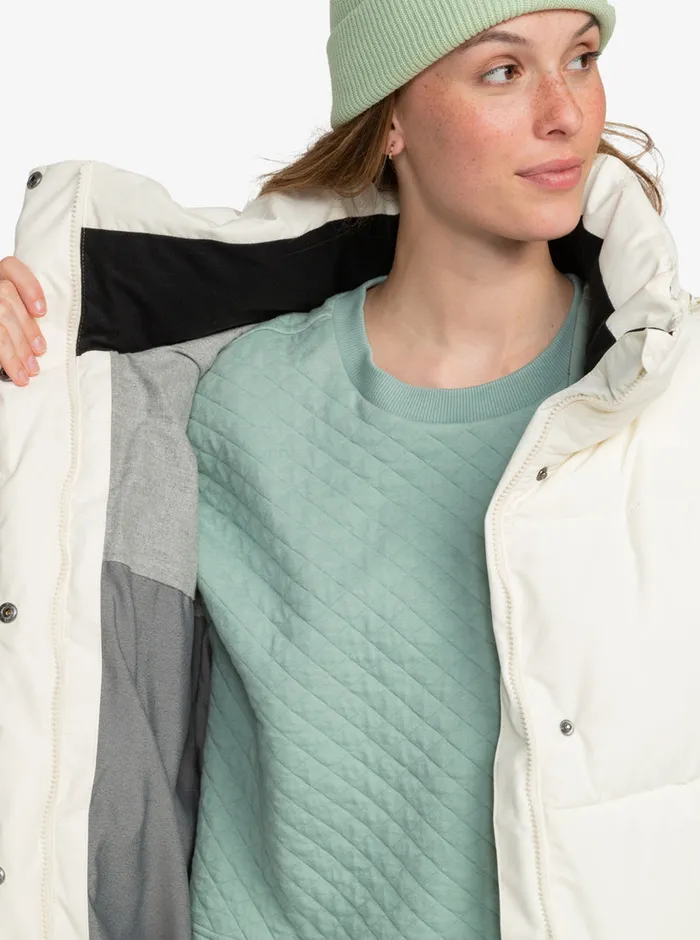 Roxy Jackets Winter Rebel Winter Bomber Jacket Egret 8211 Womens