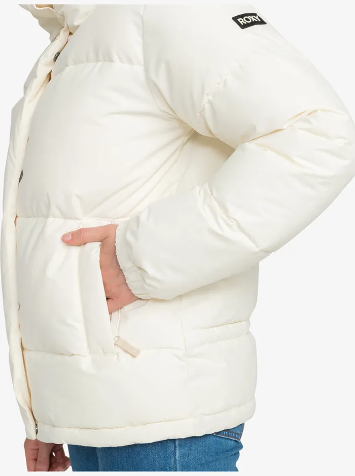 Roxy Jackets Winter Rebel Winter Bomber Jacket Egret 8211 Womens
