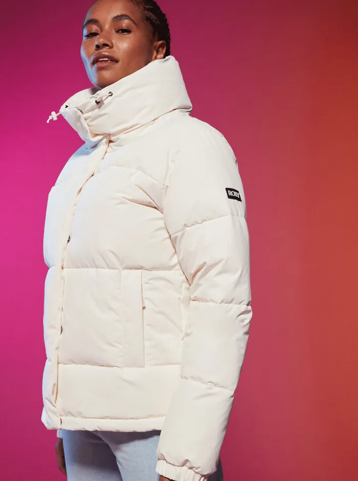 Roxy Jackets Winter Rebel Winter Bomber Jacket Egret 8211 Womens