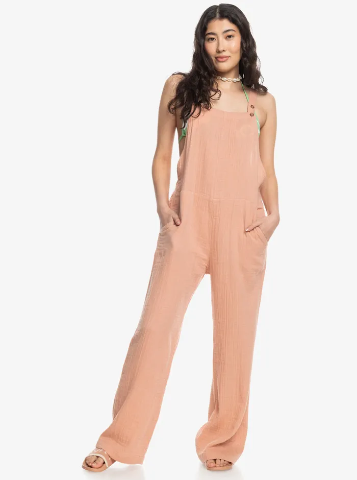 Roxy Jumpsuits and Rompers Beachside Dreaming Jumpsuit Cafe Creme 8211 Womens Roxy Jumpsuits and Rompers Beachside Dreaming Jumpsuit Cafe Creme 8211 Womens