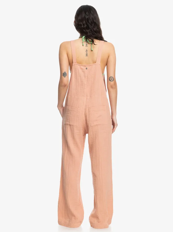 Roxy Jumpsuits and Rompers Beachside Dreaming Jumpsuit Cafe Creme 8211 Womens