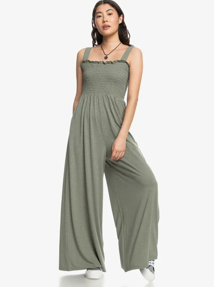 Roxy Jumpsuits and Rompers Just Passing By Jumpsuit Agave Green 8211 Womens