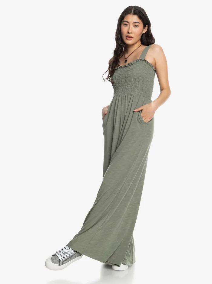 Roxy Jumpsuits and Rompers Just Passing By Jumpsuit Agave Green 8211 Womens