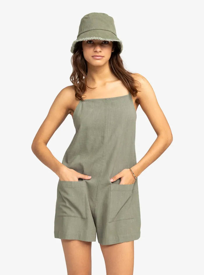 Roxy Jumpsuits and Rompers Lavender Haze Romper Agave Green 8211 Womens