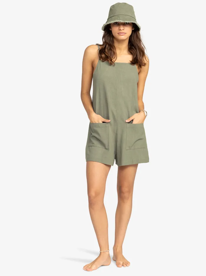 Roxy Jumpsuits and Rompers Lavender Haze Romper Agave Green 8211 Womens