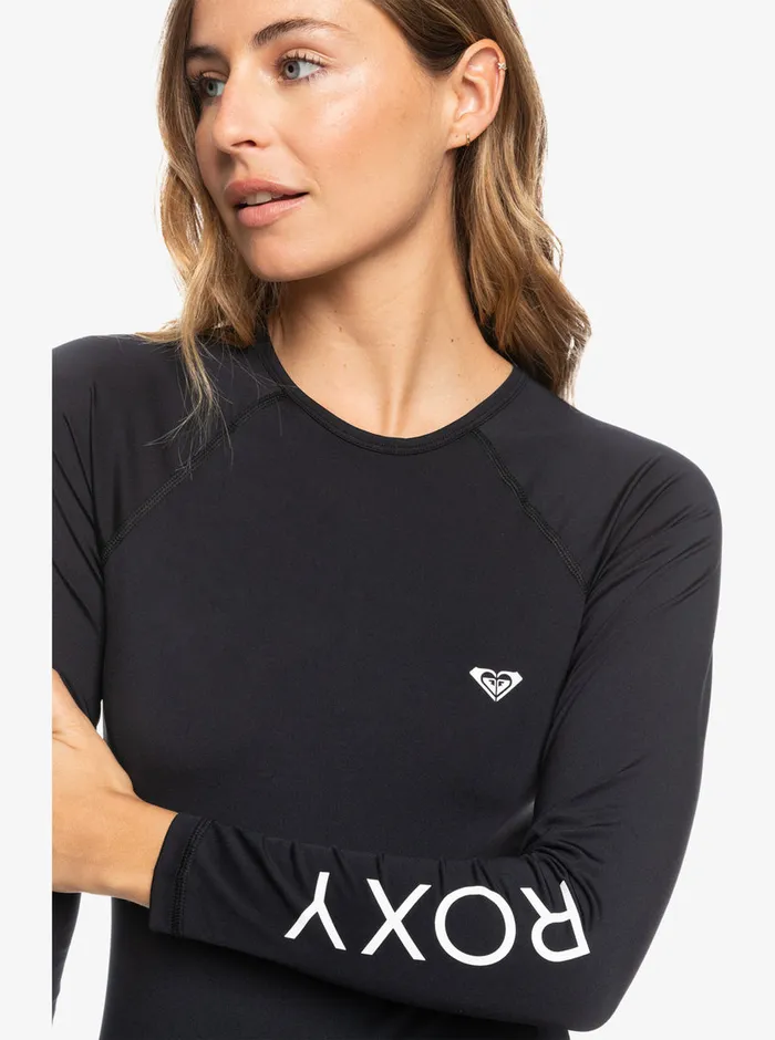 Roxy One Pieces New Essentials Long Sleeve OnePiece Swimsuit Anthracite 8211 Womens