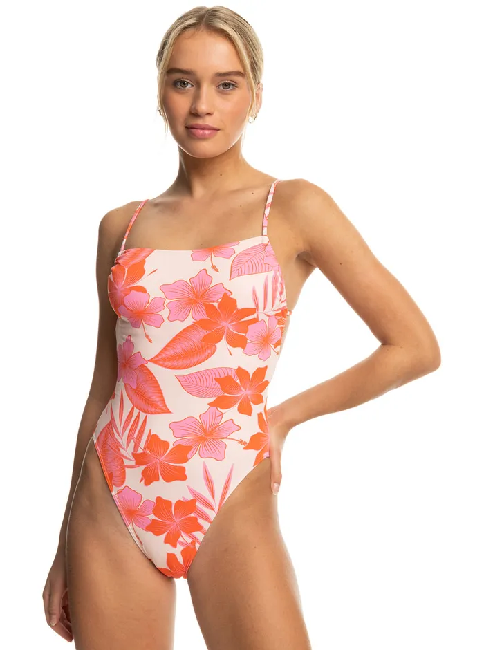 Roxy One Pieces Printed Beach Classics OnePiece Swimsuit Pale Dogwood Lhibiscus 8211 Womens Roxy One Pieces Printed Beach Classics OnePiece Swimsuit Pale Dogwood Lhibiscus 8211 Womens
