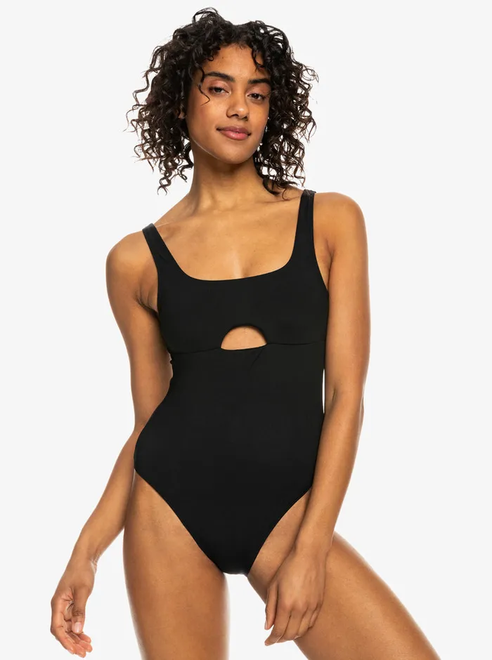 Roxy One Pieces Pro The Double Line OnePiece Swimsuit Anthracite 8211 Womens