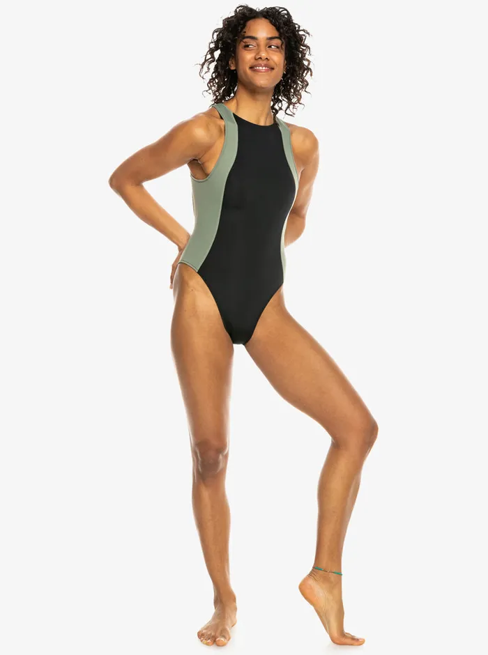 Roxy One Pieces Pro Wave OnePiece Swimsuit Anthracite 8211 Womens