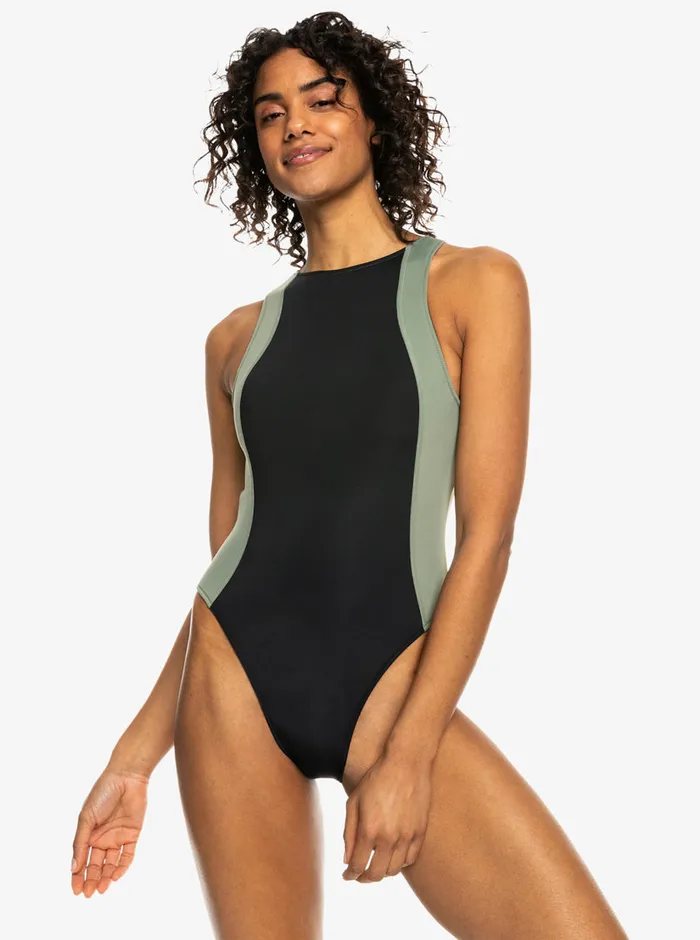 Roxy One Pieces Pro Wave OnePiece Swimsuit Anthracite 8211 Womens