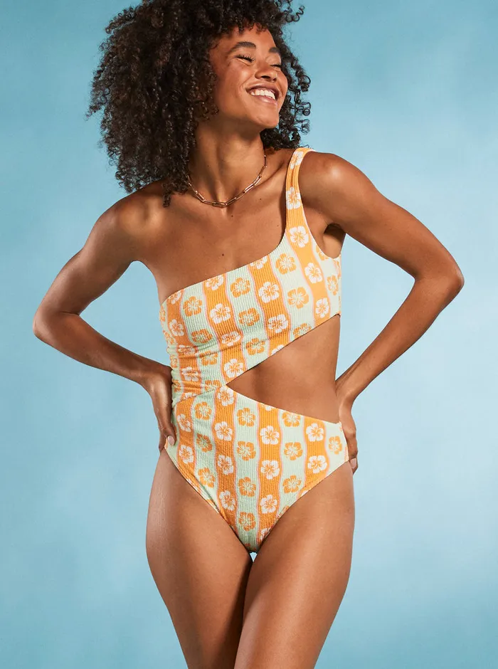 Roxy One Pieces Wavy Babe OnePiece Swimsuit Ambroisia Wave Babe Small 8211 Womens