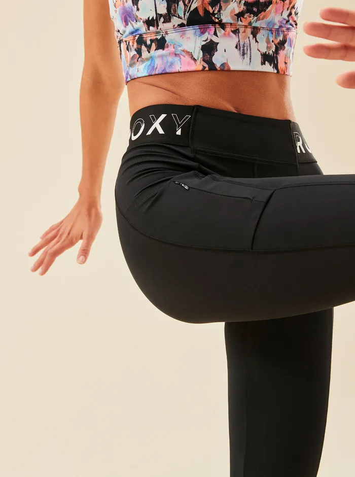 Roxy Pants and Jeans Bold Moves Technical Leggings Anthracite 8211 Womens