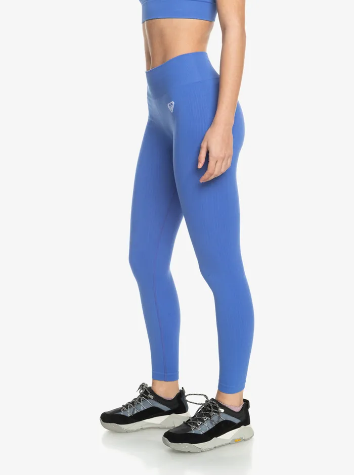 Roxy Pants and Jeans Chill Out Seamless Rib Leggings Ultra Marine 8211 Womens