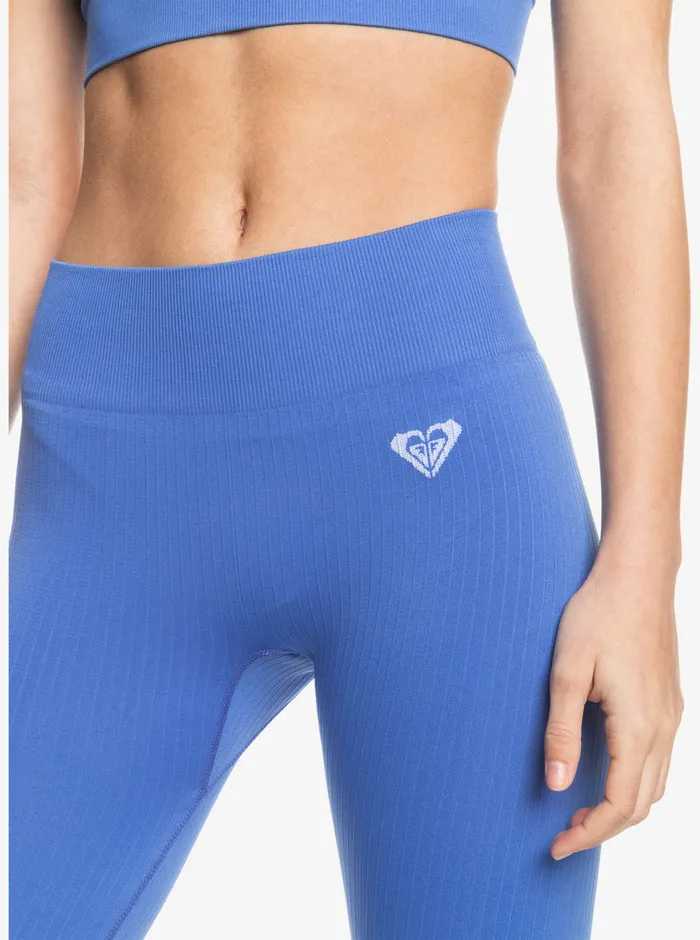 Roxy Pants and Jeans Chill Out Seamless Rib Leggings Ultra Marine 8211 Womens