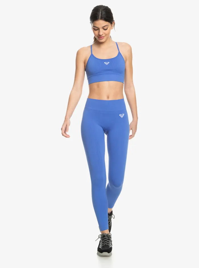 Roxy Pants and Jeans Chill Out Seamless Rib Leggings Ultra Marine 8211 Womens