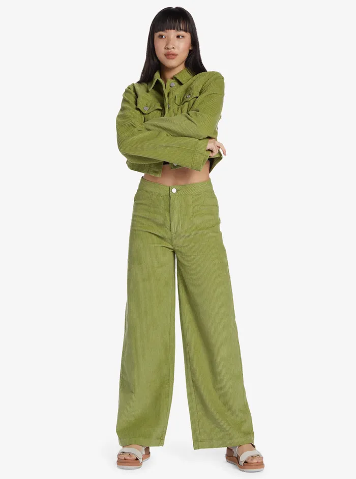Roxy Pants and Jeans Chloe Kim Corduroy Pants Iguana 8211 Womens