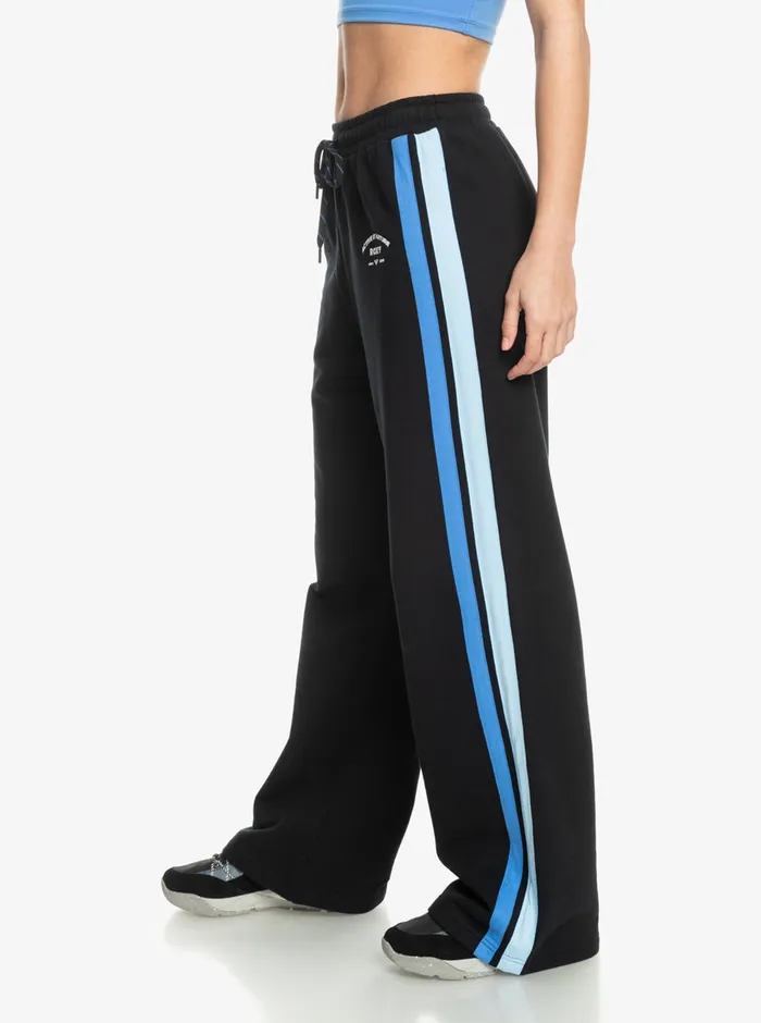 Roxy Pants and Jeans Essential Energy Band Wide Leg Sweatpants Anthracite 8211 Womens