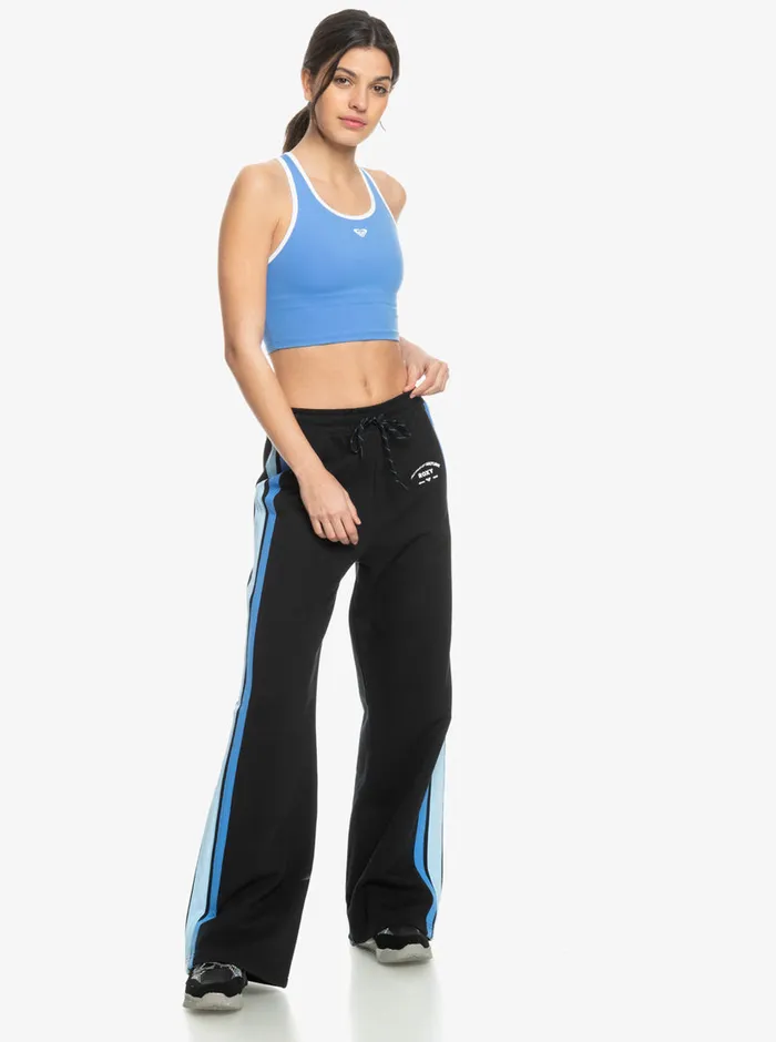 Roxy Pants and Jeans Essential Energy Band Wide Leg Sweatpants Anthracite 8211 Womens