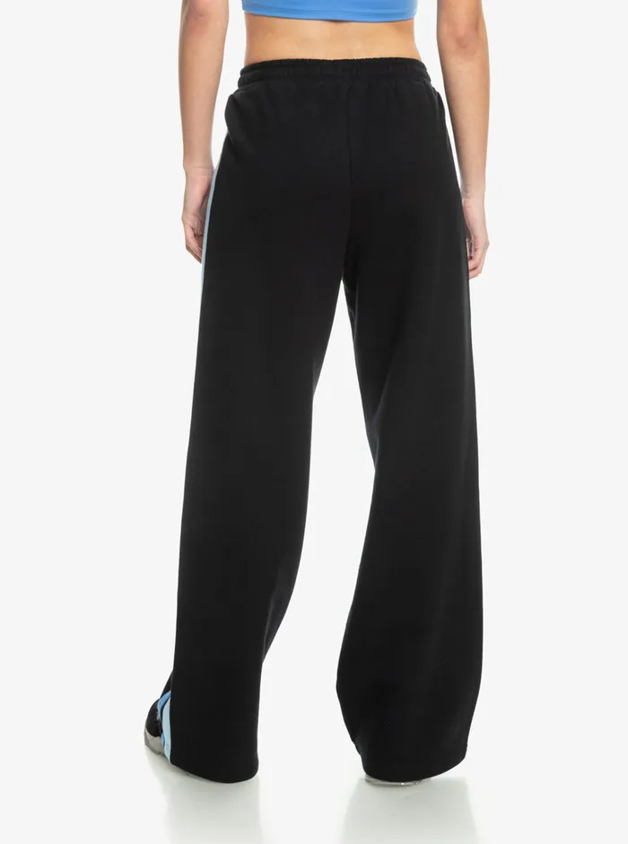Roxy Pants and Jeans Essential Energy Band Wide Leg Sweatpants Anthracite 8211 Womens