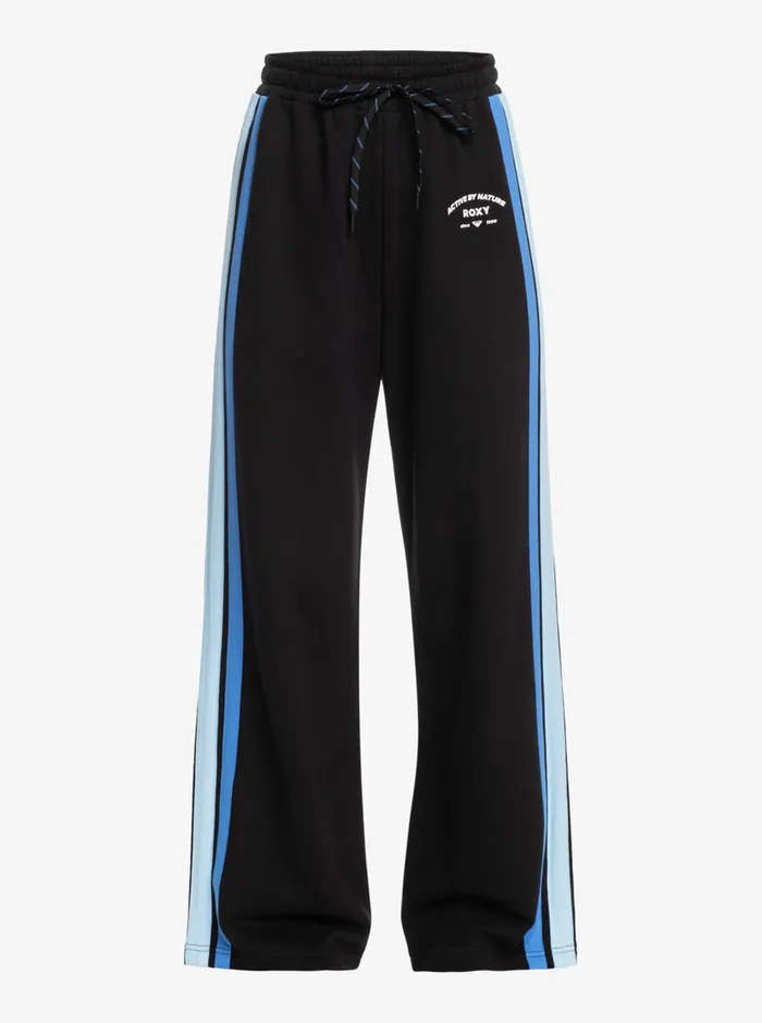 Roxy Pants and Jeans Essential Energy Band Wide Leg Sweatpants Anthracite 8211 Womens