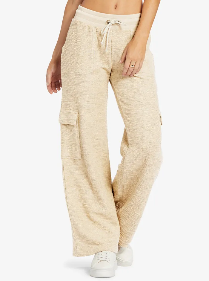 Roxy Pants and Jeans Off The Hook Cargo Sweat Shorts Tapioca 8211 Womens