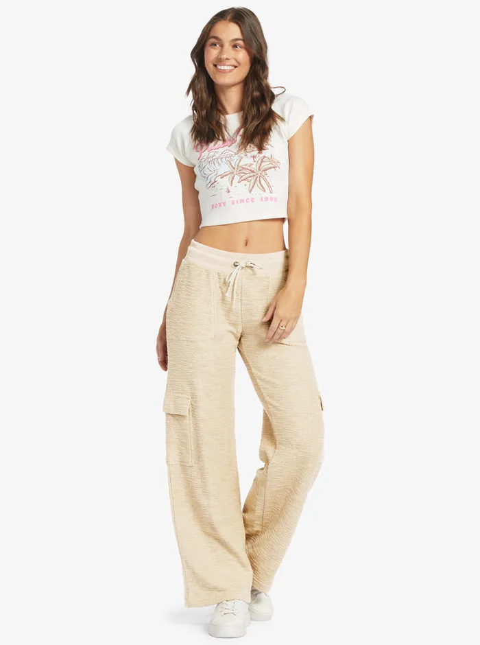 Roxy Pants and Jeans Off The Hook Cargo Sweat Shorts Tapioca 8211 Womens