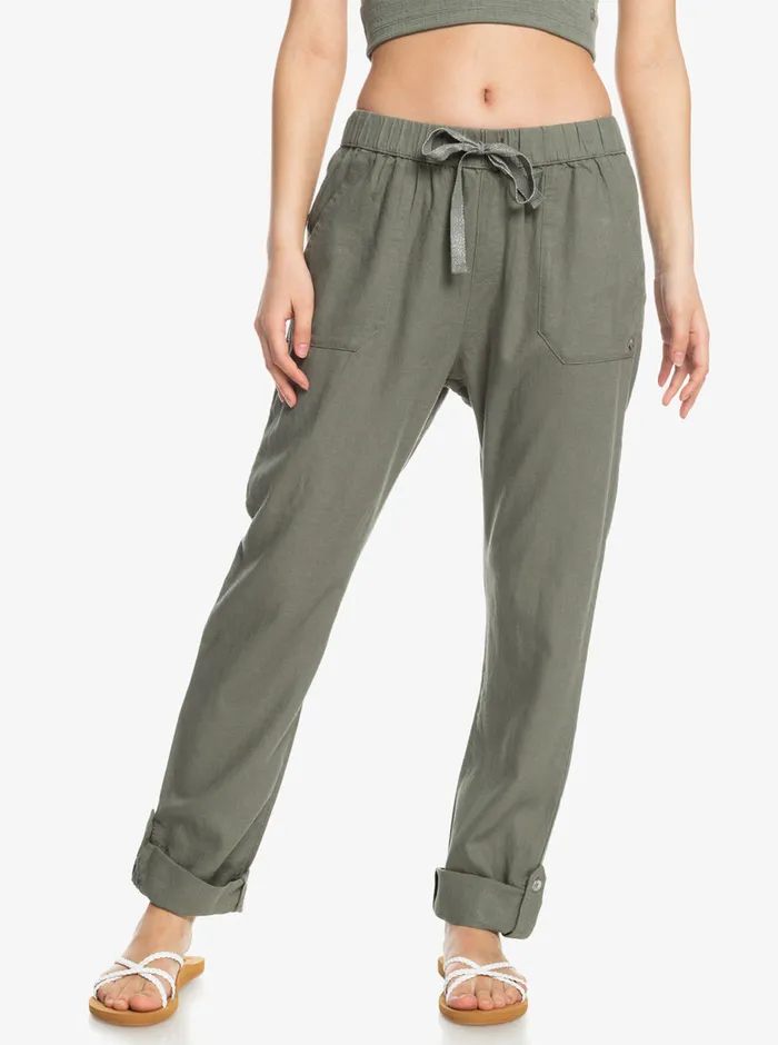 Roxy Pants and Jeans On The Seashore Cargo Pants Agave Green 8211 Womens