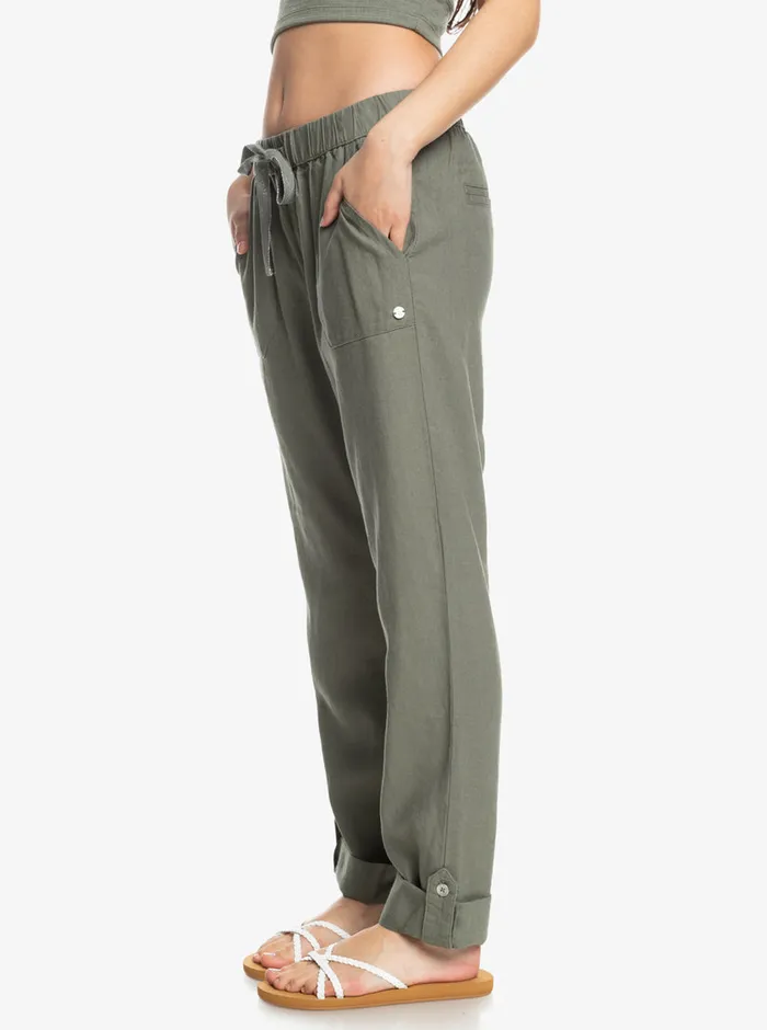 Roxy Pants and Jeans On The Seashore Cargo Pants Agave Green 8211 Womens
