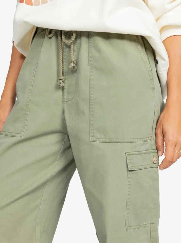 Roxy Pants and Jeans Precious Cargo High Waist Cargo Pants Deep Lichen Green 8211 Womens