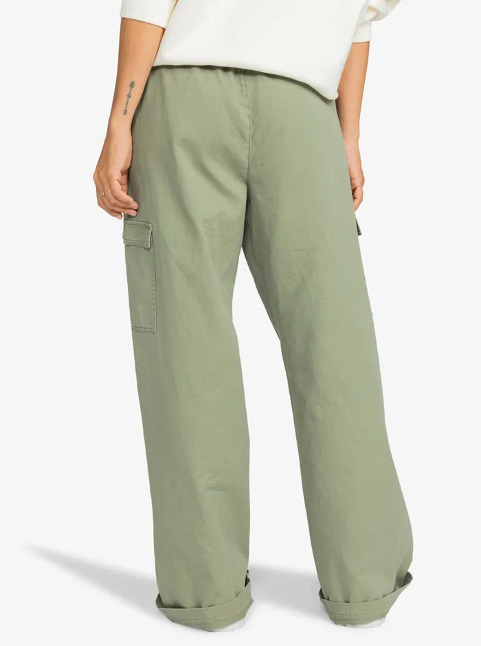 Roxy Pants and Jeans Precious Cargo High Waist Cargo Pants Deep Lichen Green 8211 Womens