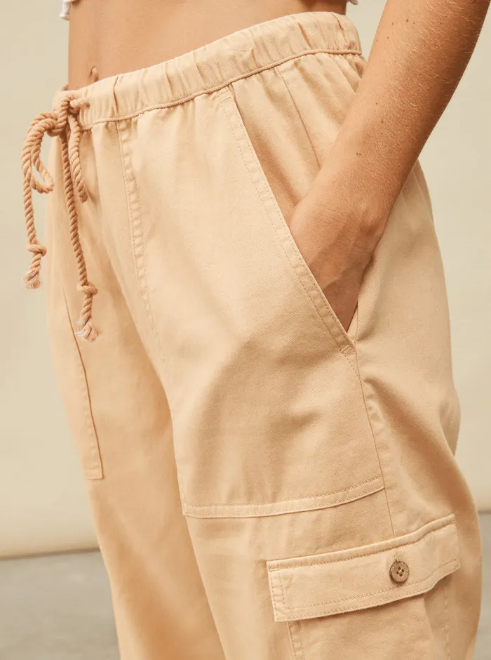Roxy Pants and Jeans Precious Cargo High Waist Cargo Pants Hazelnut 8211 Womens