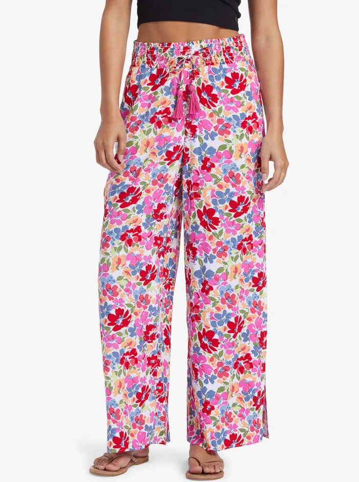 Roxy Pants and Jeans Tropical Rhythm Beach Pants Shocking Pink Bloomin Babe 8211 Womens Roxy Pants and Jeans Tropical Rhythm Beach Pants Shocking Pink Bloomin Babe 8211 Womens