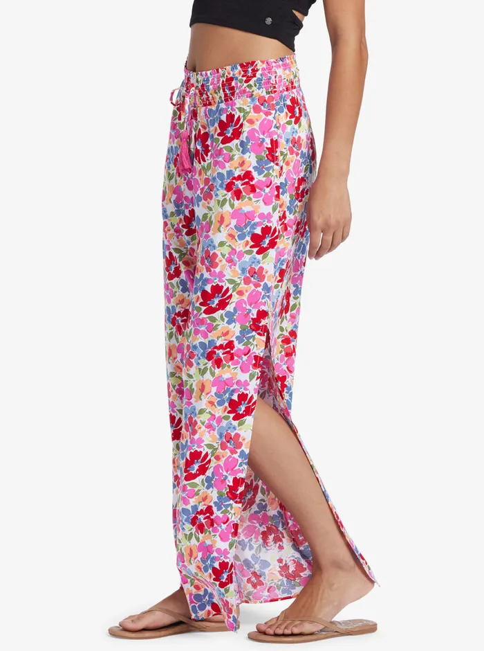 Roxy Pants and Jeans Tropical Rhythm Beach Pants Shocking Pink Bloomin Babe 8211 Womens