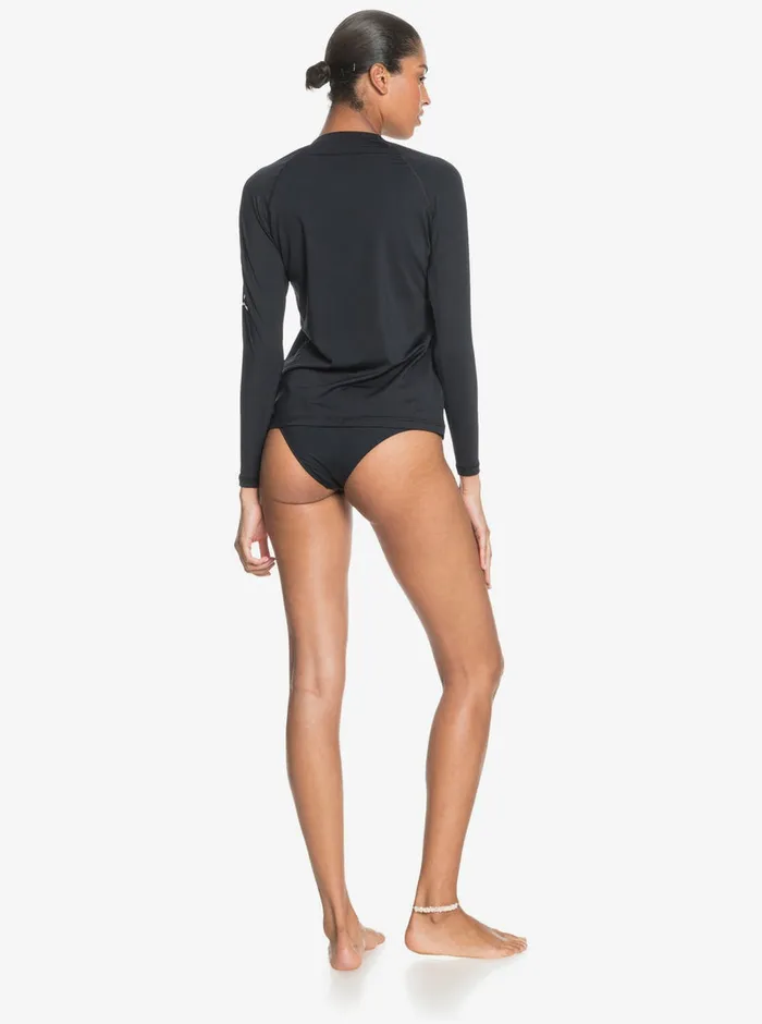 Roxy Rashguards Beach Classics Long Sleeve UPF 50 Rashguard Anthracite 8211 Womens