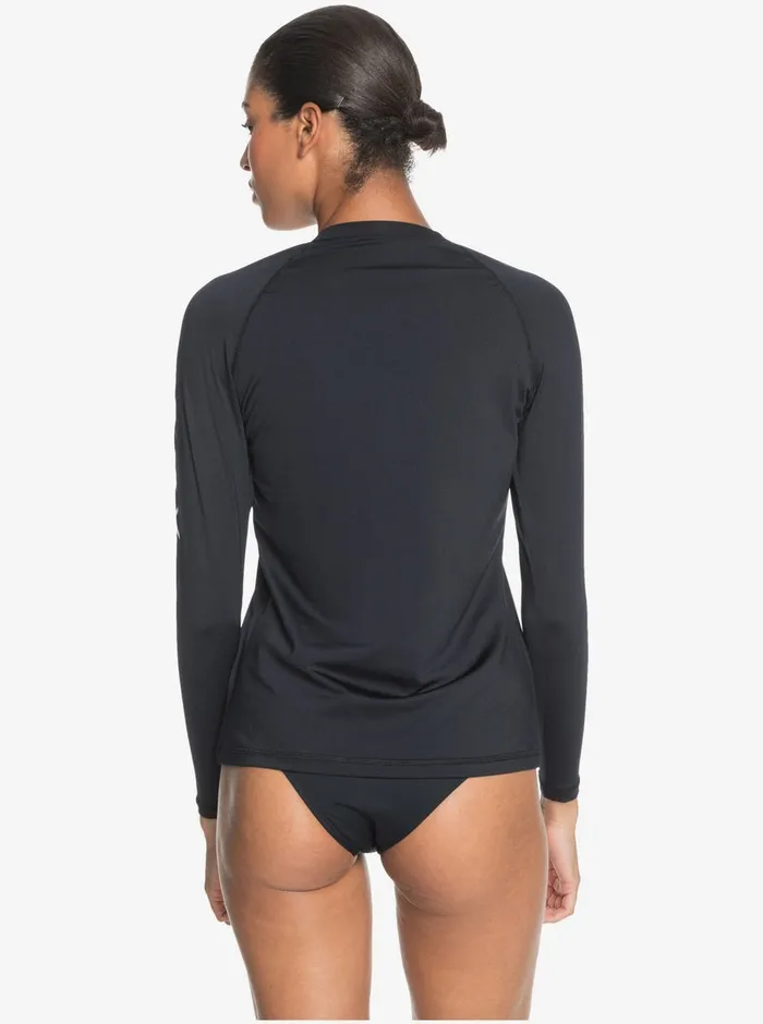 Roxy Rashguards Beach Classics Long Sleeve UPF 50 Rashguard Anthracite 8211 Womens