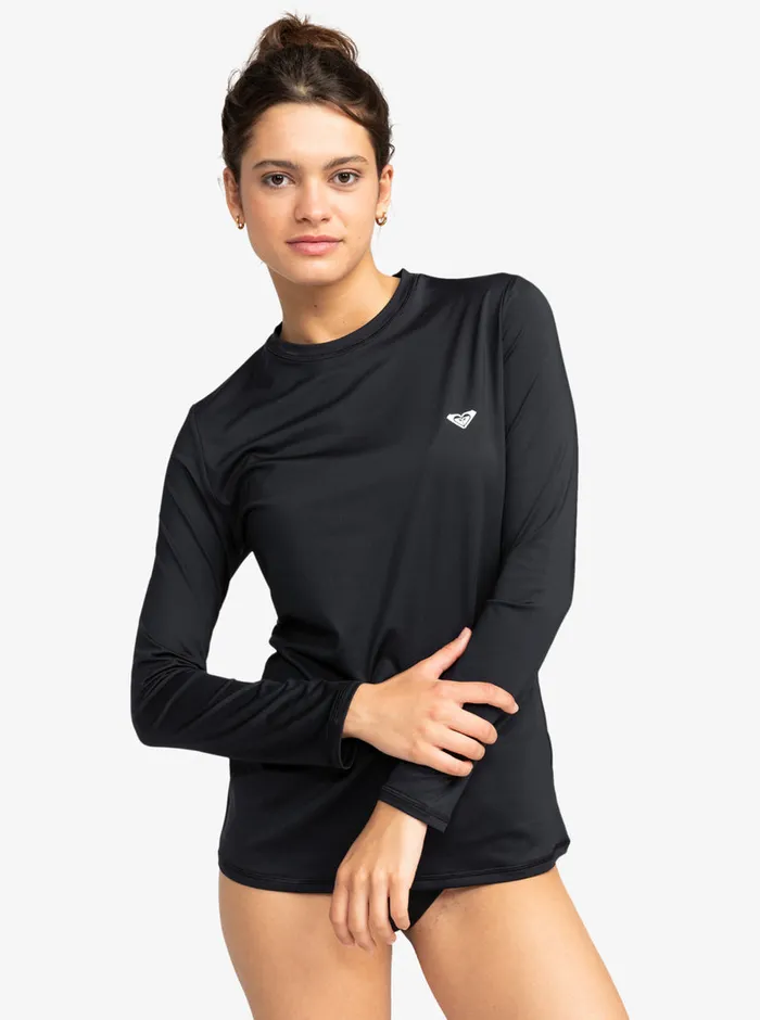 Roxy Rashguards New Enjoy Waves Long Sleeve Rashguard Anthracite 8211 Womens