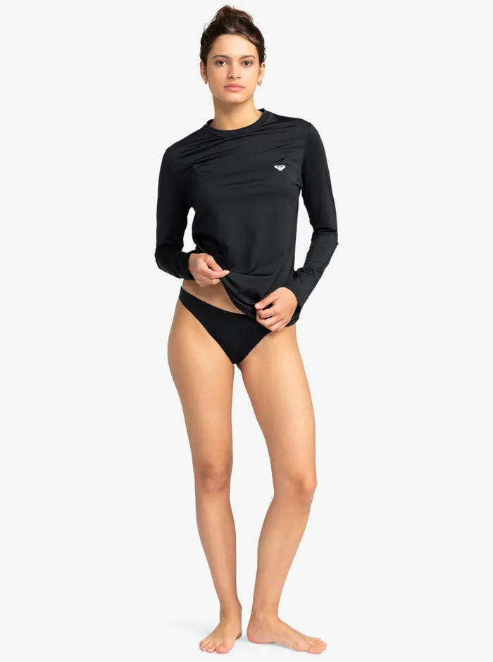Roxy Rashguards New Enjoy Waves Long Sleeve Rashguard Anthracite 8211 Womens