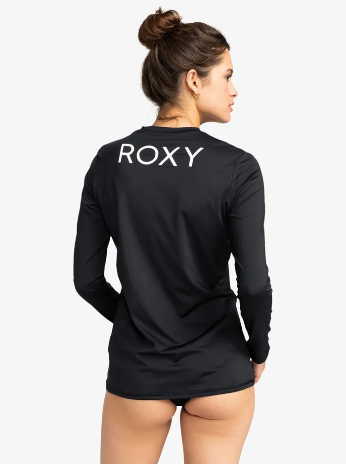 Roxy Rashguards New Enjoy Waves Long Sleeve Rashguard Anthracite 8211 Womens