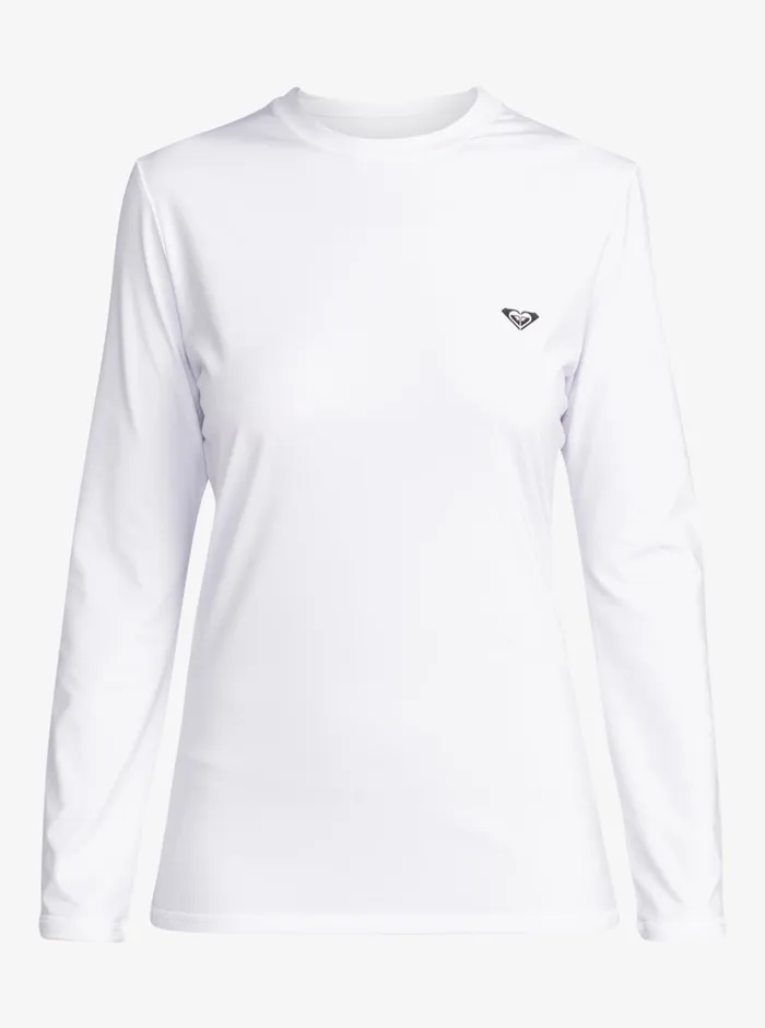Roxy Rashguards New Enjoy Waves Long Sleeve Rashguard Bright White 8211 Womens