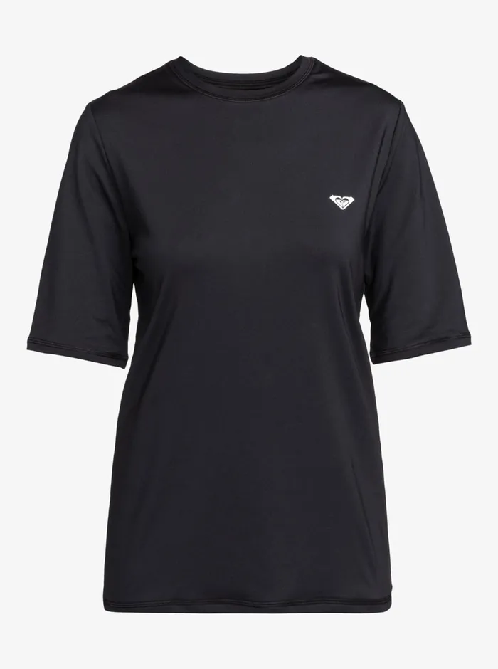 Roxy Rashguards New Enjoy Waves ShortSleeve Rashguard Anthracite 8211 Womens