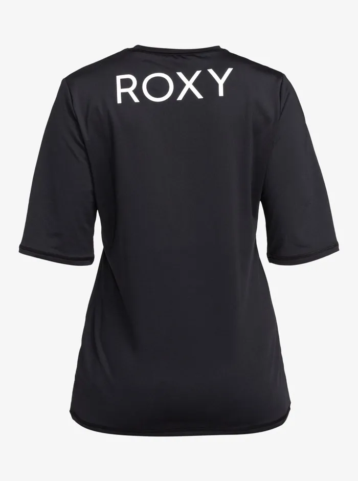 Roxy Rashguards New Enjoy Waves ShortSleeve Rashguard Anthracite 8211 Womens