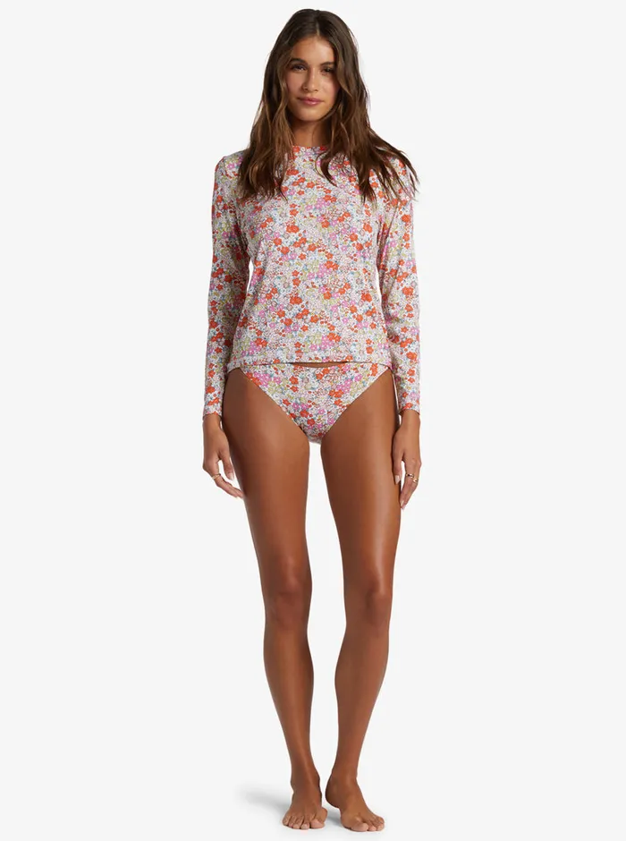 Roxy Rashguards Sea Skippin Long Sleeve UPF 50 Rashguard Tiger Lily Autumn Ditsy 8211 Womens