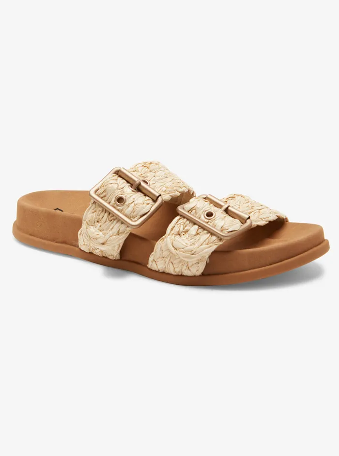 Roxy Sandals Into Summer Slide Sandals Natural 8211 Womens