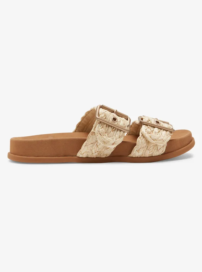 Roxy Sandals Into Summer Slide Sandals Natural 8211 Womens
