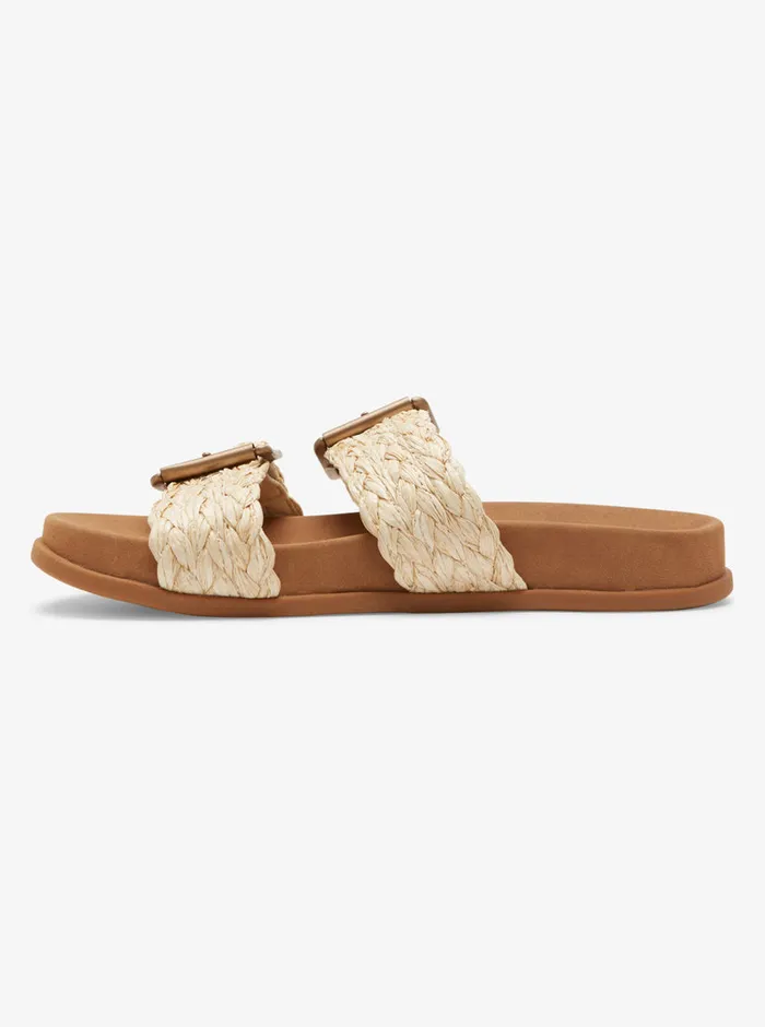 Roxy Sandals Into Summer Slide Sandals Natural 8211 Womens