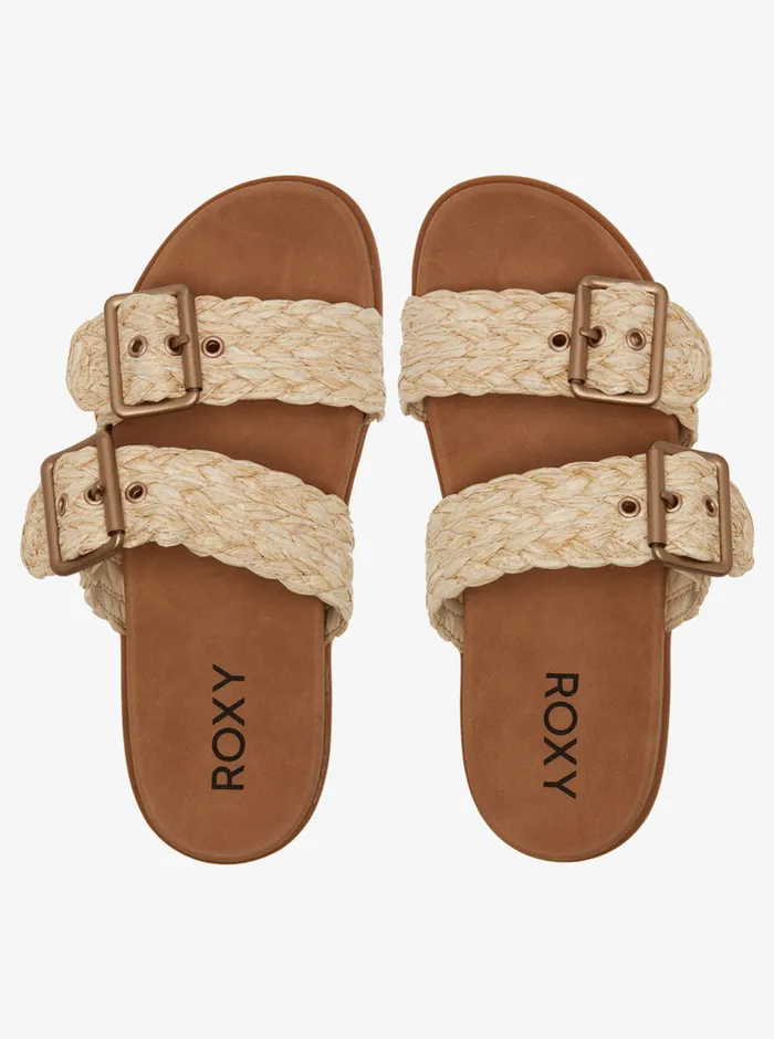 Roxy Sandals Into Summer Slide Sandals Natural 8211 Womens