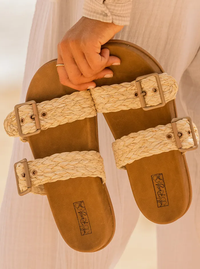 Roxy Sandals Into Summer Slide Sandals Natural 8211 Womens