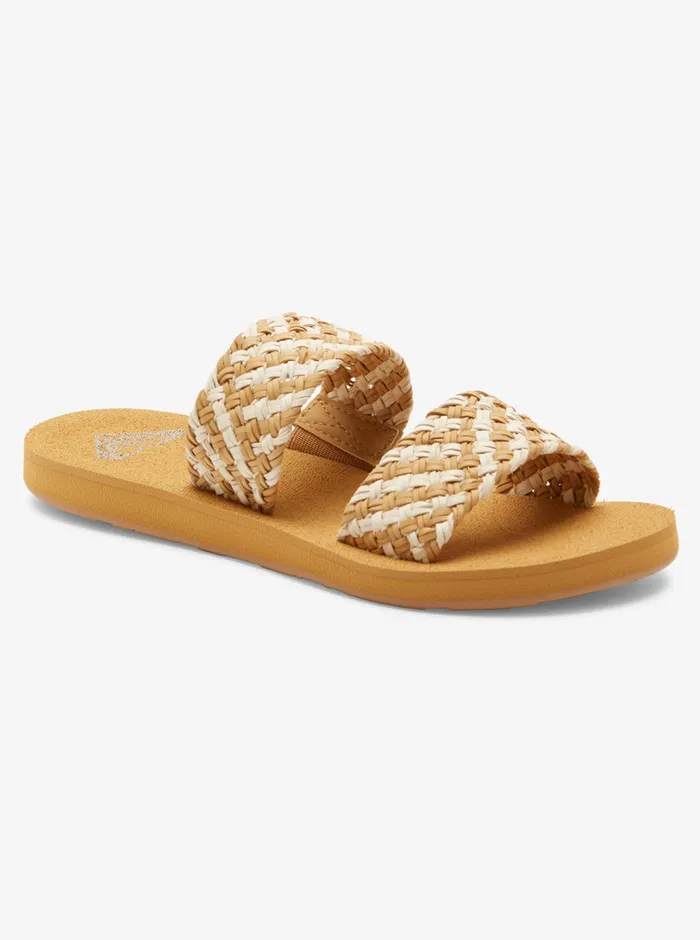 Roxy Sandals Porto II Slide Sandals Natural 8211 Womens